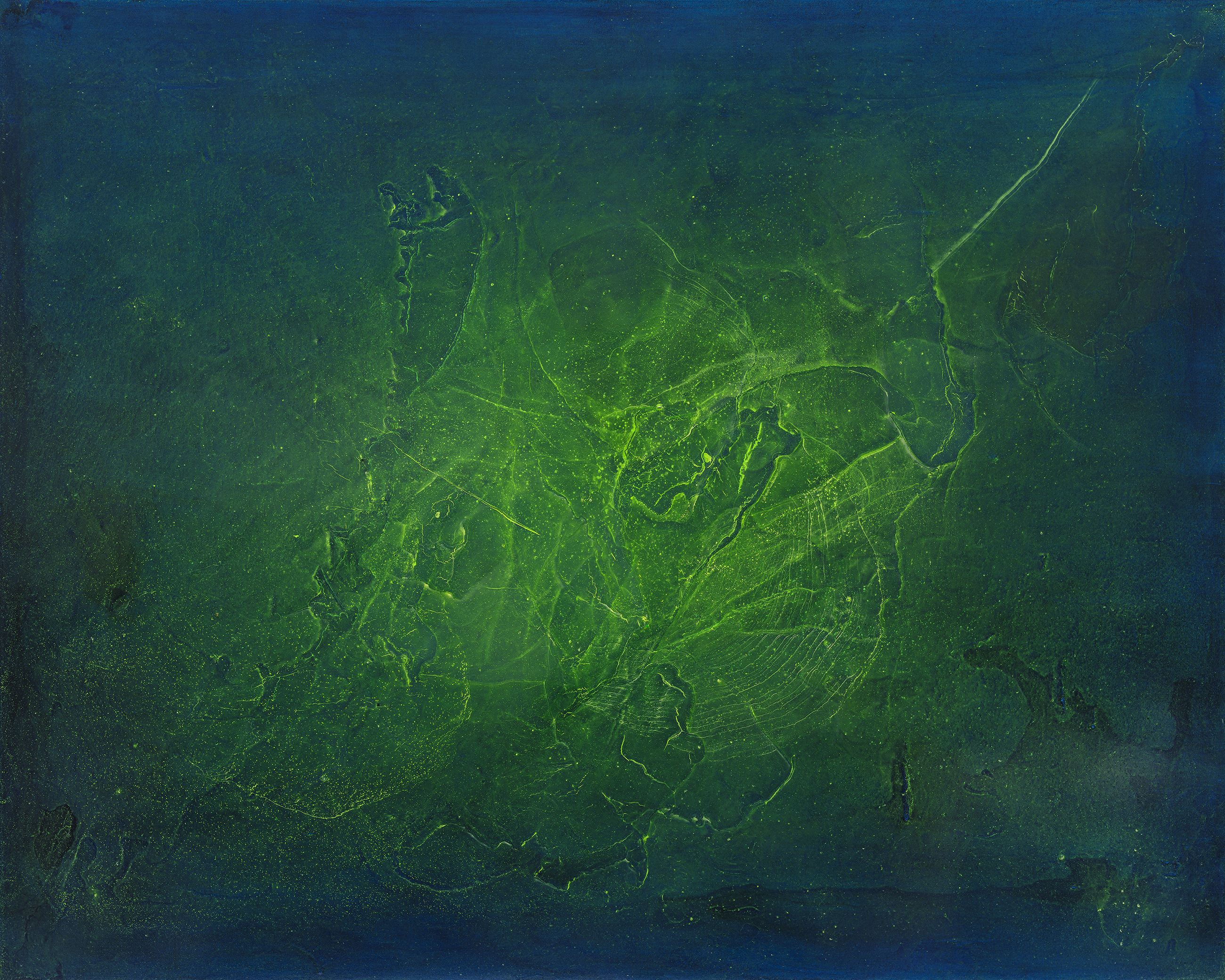 1. Crossing, 2025, Pigment and medium on canvas, 130x162cm.jpg