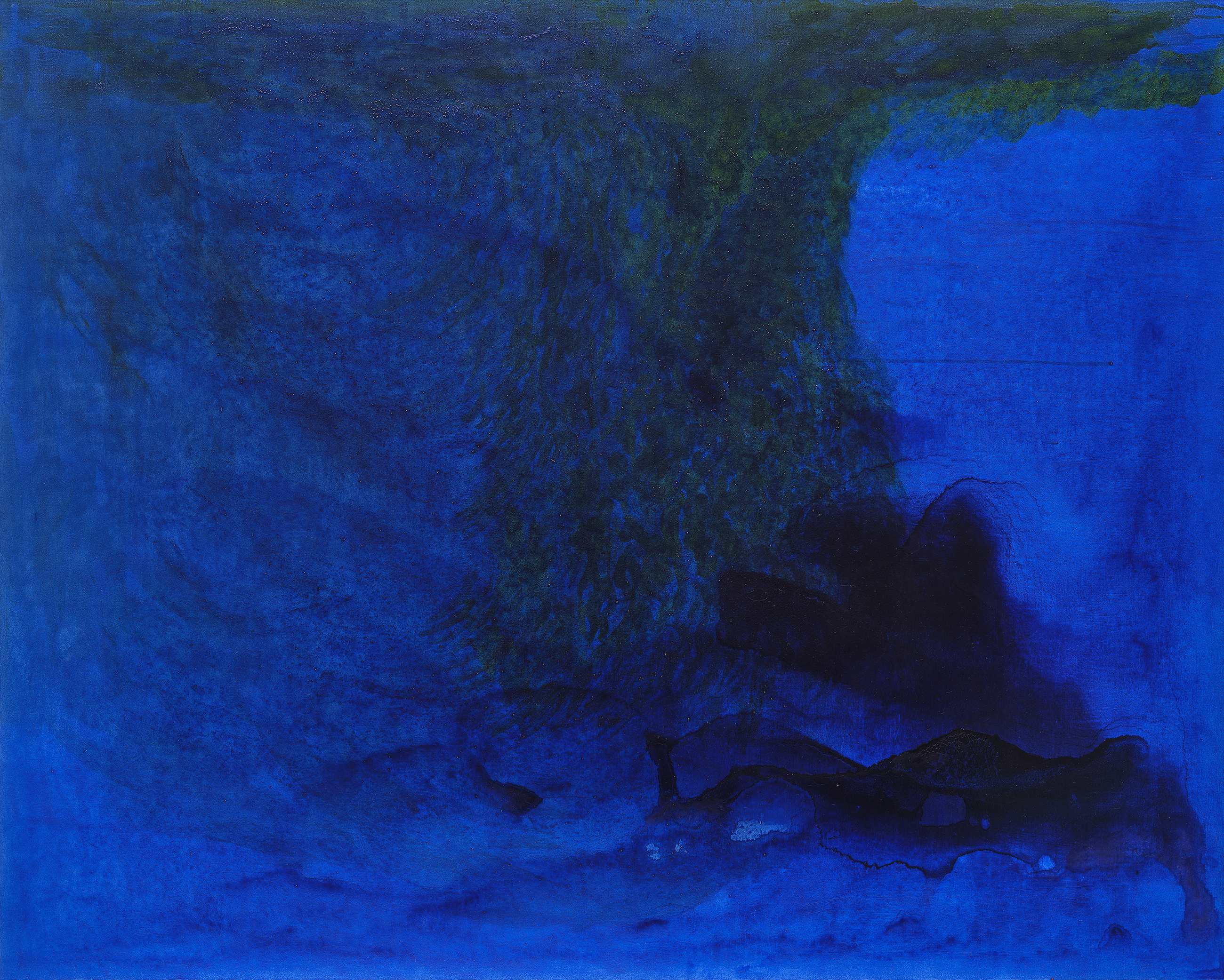 2. Crossing (건너가기), 2023, Pigment and medium on canvas,130x162cm.jpg
