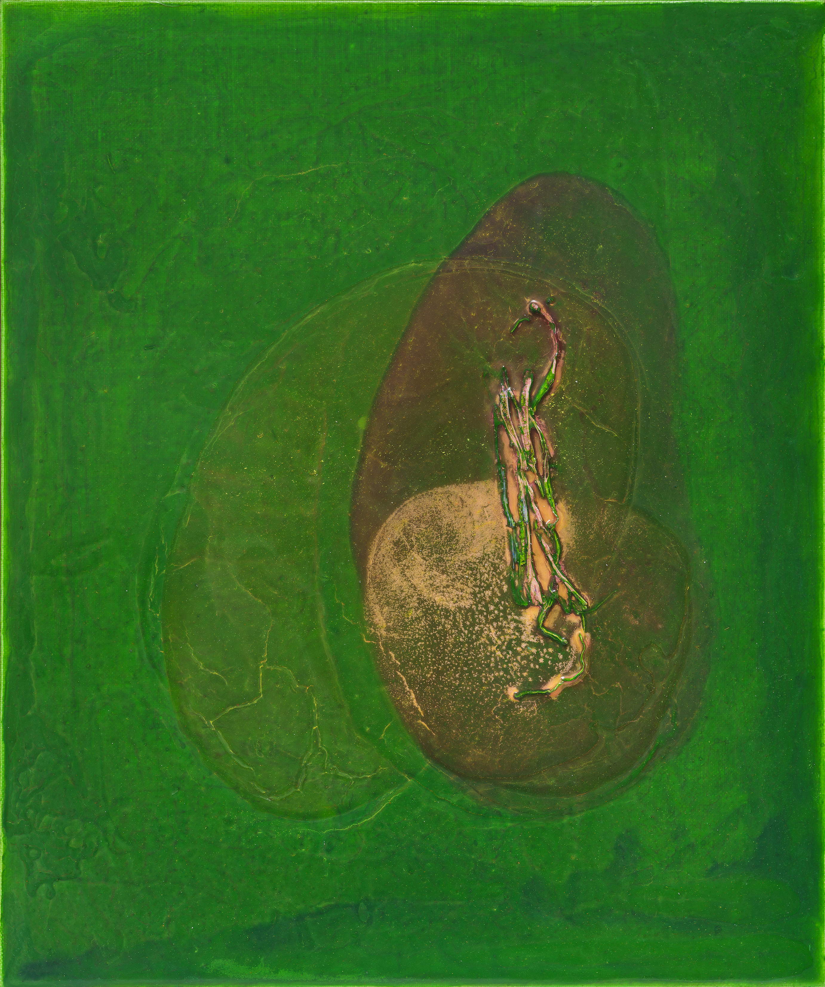 8. Nuclear, 2023, Pigment, root and medium on canvas, 45.5x37.9cm.jpg