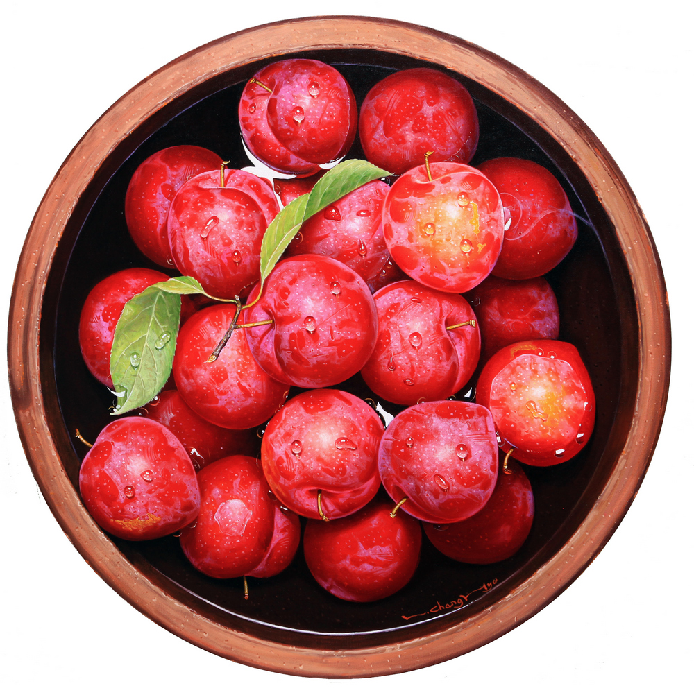 [No 971]자두-풍요 80 X 80 .Oil on canvas .2023.원형캔버스.jpg