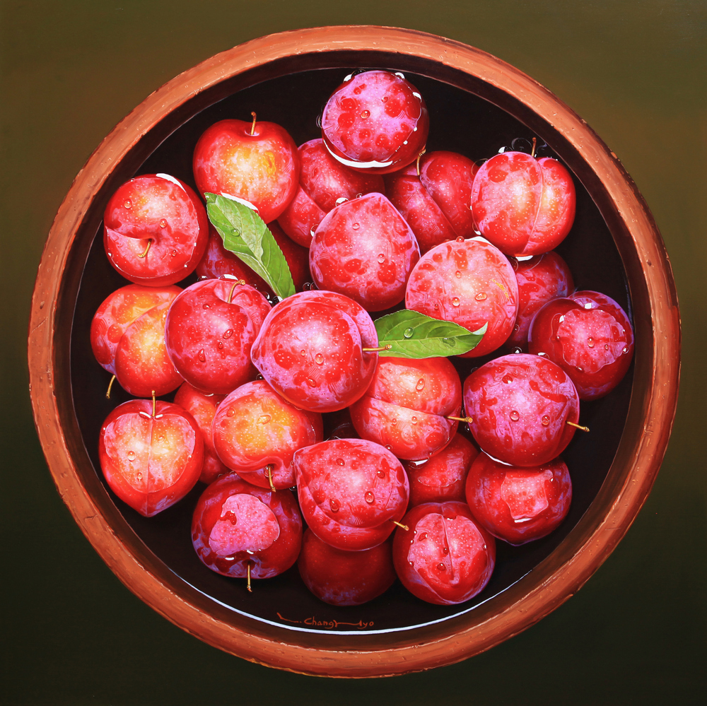 [No 972]자두-기억 130 X 130 .Oil on canvas .2023.JPG