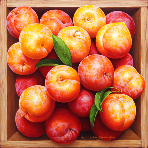 [No 1001]자두-풍요. 60.6 X 60.6.Oil on canvas.2024.jpg